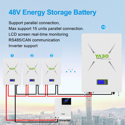 Powerwall Home Battery Backup 170 Ah 200 Ah 48 V 100 Ah Lifepo4 Akkupack