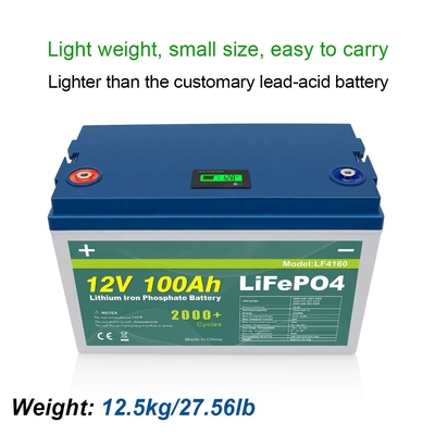 200Ah 300Ah 100Ah 12V 32700 lifepo4 Batteriepack LCD Power Display Smart BMS