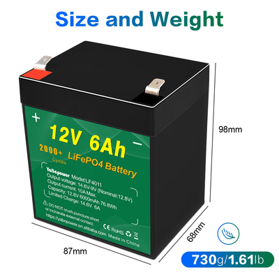 Talentcell 12 V 6 Ah Lifepo4 Akkupack Deep Cycle 2000 Zyklen 32700 6000 mAh