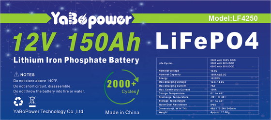 12 V 150 Ah Lifepo4 Batteriezelle 32700 Lithium-Eisen-Phosphat
