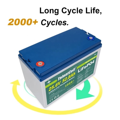 25,6 V 52 Ah 50 Ah 24 V Lifepo4 Deep Cycle Batterie Solar 3000 Zyklen