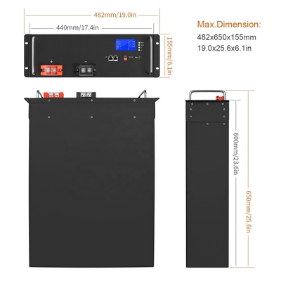 Deep Cycle 48V Lifepo4 Batterie für Elektrofahrrad BMS Smart 100Ah YB-LF51100