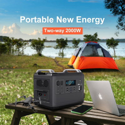 UPS Tragbares Lithium-Kraftwerk Lifepo4 Solar 2000 W 1000 Watt Zwei-Wege-Schnell
