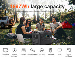 UPS Tragbares Lithium-Kraftwerk Lifepo4 Solar 2000 W 1000 Watt Zwei-Wege-Schnell
