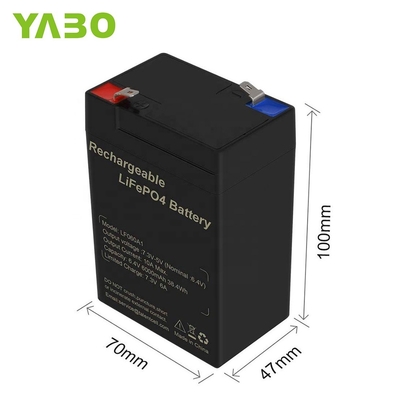 6Ah 6V Lifepo4 Deep Cycle Lithium Batterie für Spielzeug Fahrradscheinwerfer Autoscooter