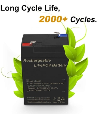 6Ah 6V Lifepo4 Deep Cycle Lithium Batterie für Spielzeug Fahrradscheinwerfer Autoscooter