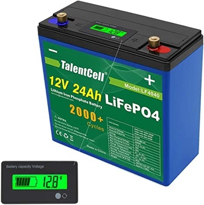 Lithium-Batterie-Satz-wieder aufladbare große Kapazität 12v 24ah Lifepo4 mit LCD-Anzeige