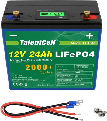 Lithium-Batterie-Satz-wieder aufladbare große Kapazität 12v 24ah Lifepo4 mit LCD-Anzeige