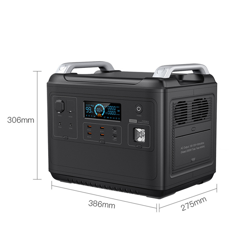 Neuer Energiegenerator MPPT Eingang Zweiwege 2000W schnelles tragbares Kraftwerk lifepo4 2000W