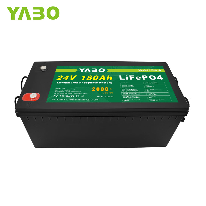 Hochwertiger, langlebiger, 2000 Zyklen günstiger Lithium-Eisen-Phosphat-Akku, 24 V, 180 Ah, Lifepo4